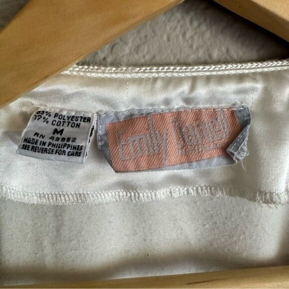 VTG Emily Daniell Ivory Nightgown Robe | Romantic Coquette, Old Hollywood Glam - Picture 7 of 11